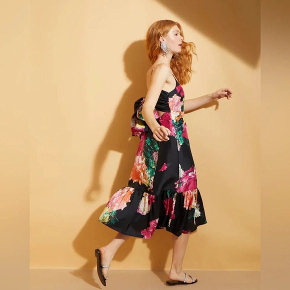 Hope For Flowers Anthropologie x Tracy Reese Tie Back Floral Dress Size XS - Picture 2 of 5